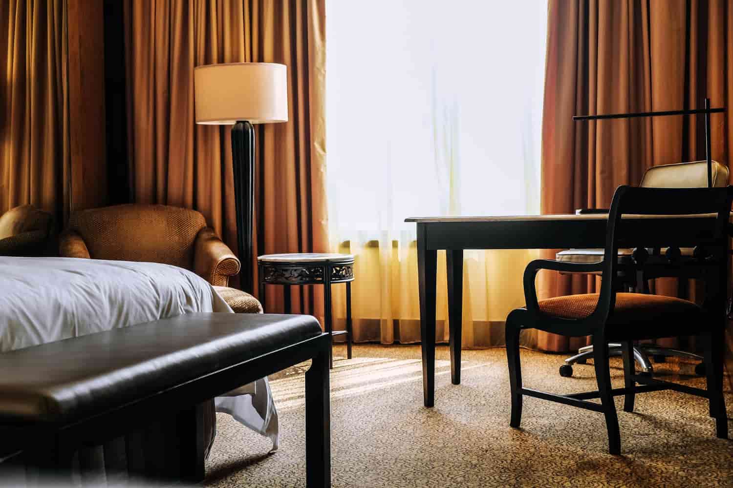 hotel furniture design planning ghana guest room workspace and seating layout